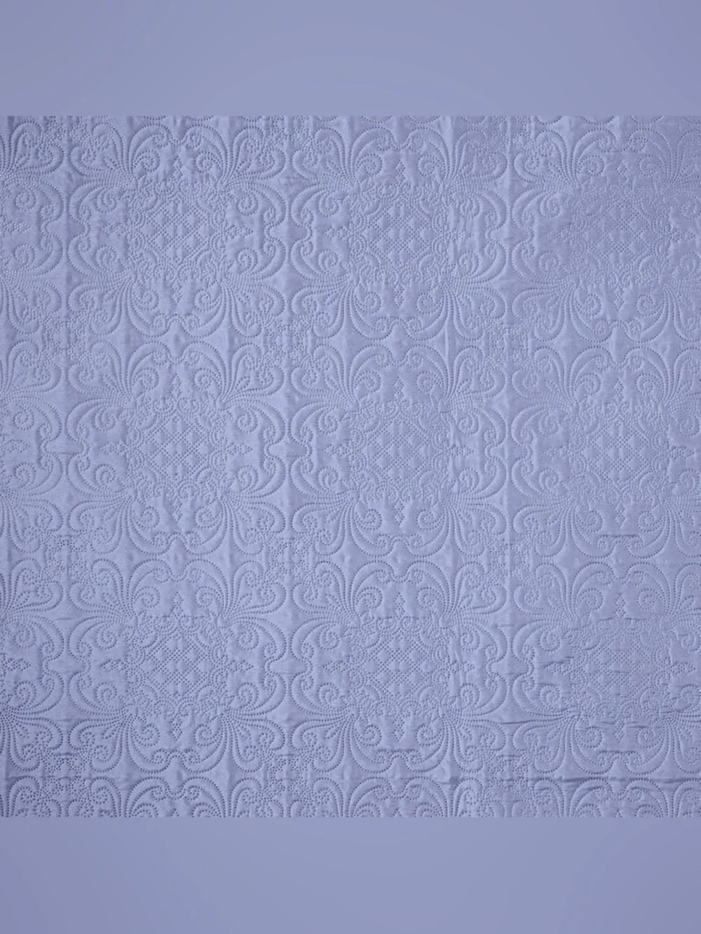 Lavender Quilted king 3 piece Bedspread Set - Soft Floral Embossed Design